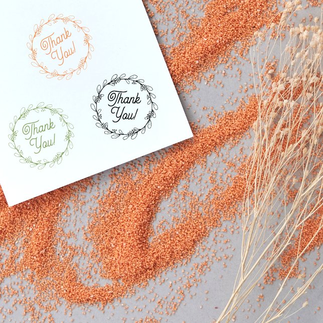 Sello De Caucho Gracias minimalista, Flor (Subido por el creador)