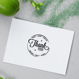 Sello De Caucho Gracias Multilingüe Moderno