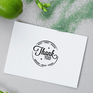 Sello De Caucho Gracias Multilingüe Moderno