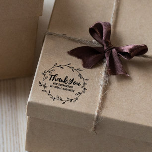 Sello De Caucho Gracias por apoyar a mi pequeña empresa,