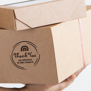 Sello De Caucho Gracias por apoyar a mi pequeña empresa,