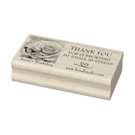 Sello De Caucho Gracias Por Apoyar A Mi Pequeña Empresa Rosa