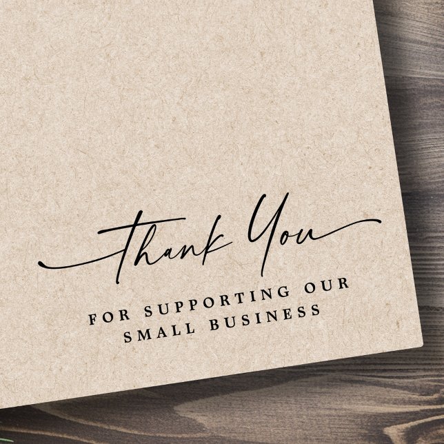 Sello De Caucho Gracias por apoyar el script manuscrito de negocio (Thank you supporting business handwritten script rubber stamp)