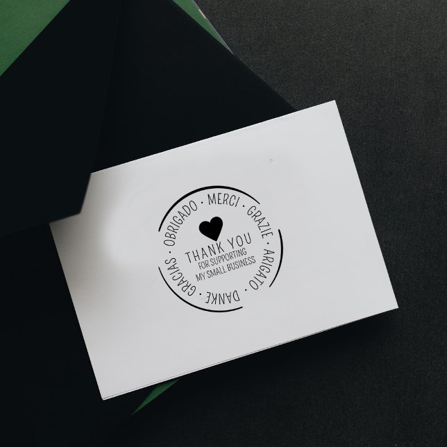 Sello De Caucho Gracias por apoyar negocios, multilingüe (Subido por el creador)