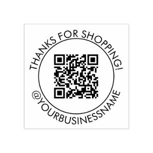 Sello De Caucho Gracias Por Comprar Tu Código QR