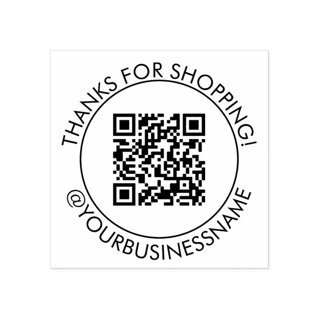 Sello De Caucho Gracias Por Comprar Tu Código QR (Impresión)