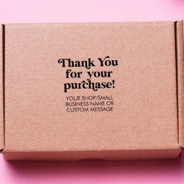 Sello De Caucho Gracias por su compra Pequeña Empresa Personalizad