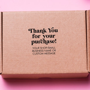 Sello De Caucho Gracias por su compra Pequeña Empresa Personalizad