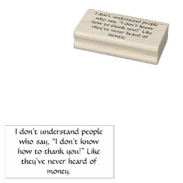 Sello De Caucho gracias texto divertido