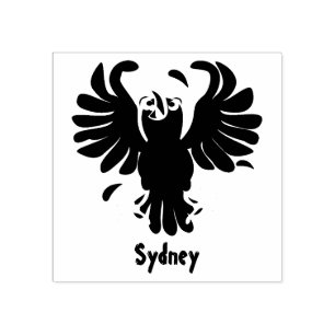 Sello De Caucho Gracioso ilustracion de personalizado de cuervos l