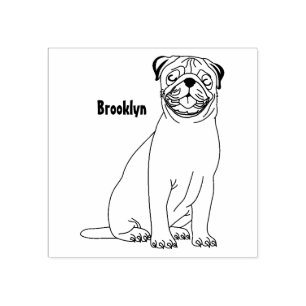 Sello De Caucho Gracioso ilustracion de personalizado de perro de 