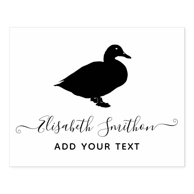 Sello De Caucho Gracioso Pato Cute Bird Animal Stationery Personal (Impresión)