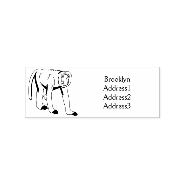 Sello De Caucho Gracioso proboscito personalizado ilustracion (Impresión)