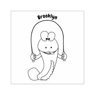 Sello De Caucho Gracioso saltando a la personalizado de pescado de