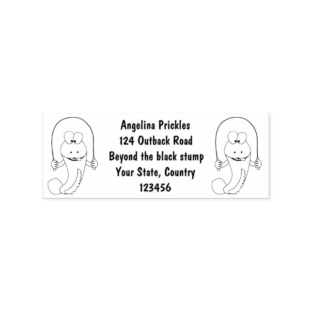 Sello De Caucho Gracioso saltando a la personalizado de pescado de (Impresión)