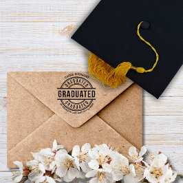 Sello De Caucho Graduation Modern Simple Class of Return Address 