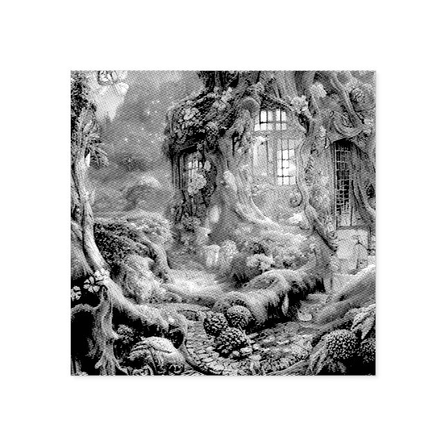 Sello De Caucho Gráfico forestal de las islas Fairyland (Impresión)