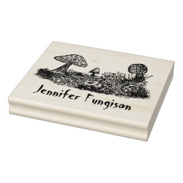 Sello De Caucho Gran estampilla de goma de hongi Meadow