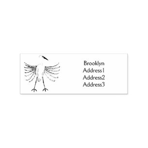 Sello De Caucho Gran ilustracion de personalizado de aves de garga