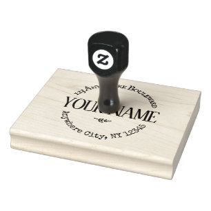 Sello De Caucho Gran personalizado rústico