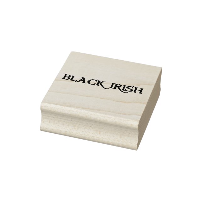 Sello de caucho grande y negro irlandés sin mango (Sello)