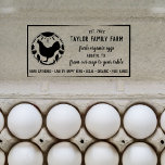 Sello De Caucho Granja de huevos orgánicos Pollo Rústico Vintage R<br><div class="desc">Pollo Rústico Vintage de la granja de la familia de los huevos orgánicos,  dibujado a mano por mí.</div>