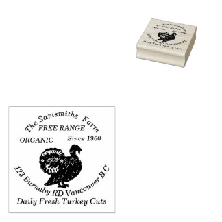 Sello De Caucho Granja de la familia Turquía desde 1960