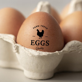 Sello De Caucho Granja de pollo dulce Huevo floral fresco