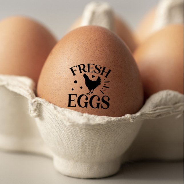 Sello De Caucho Granja de pollo dulce Huevo fresco (Subido por el creador)