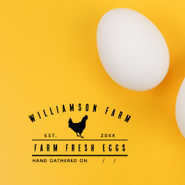 Sello De Caucho Granja familiar rústica personalizada de cartón de