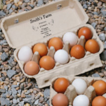 Granja Fresca Huevos Pollos Estampado de caucho