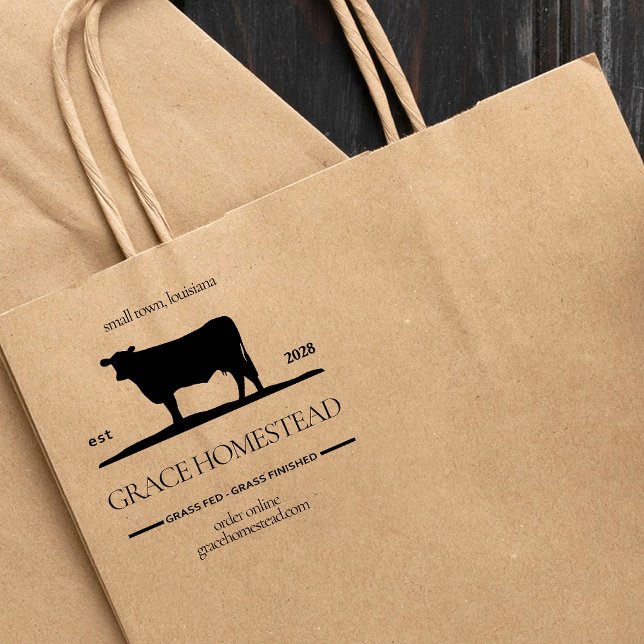 Sello De Caucho Granja Fresh Beef Grass Finalizada Mercado Añadir  (Subido por el creador)