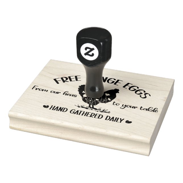 Sello De Caucho Granja Huevos Frescos Huevos Gratuitos Huevos Esta (Sello)