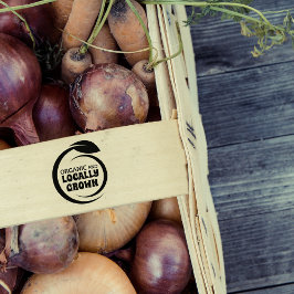 Sello De Caucho Granja orgánica y de cultivo local