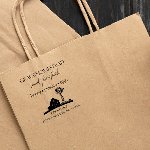 Sello De Caucho Granja Producción Fresca Mercado de granjas Añadir