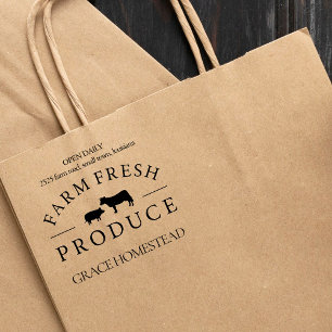 Sello De Caucho Granja Producción Fresca Producción de Cerdo Agric