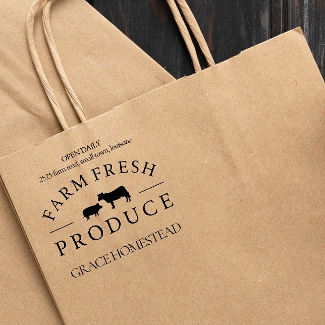 Sello De Caucho Granja Producción Fresca Producción de Cerdo Agric (Subido por el creador)