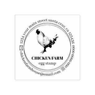 Sello De Caucho Granja Rústica de Huevo de Gallina