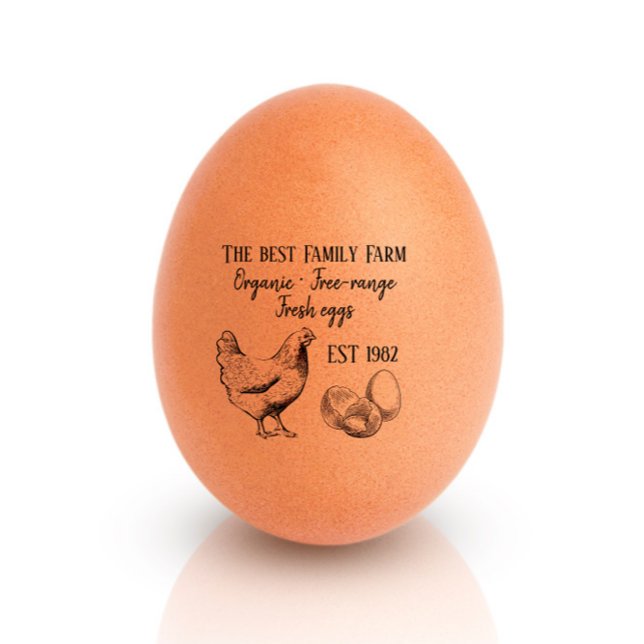 Sello De Caucho Granja rústica/Huevos frescos de granja-casa (Subido por el creador)