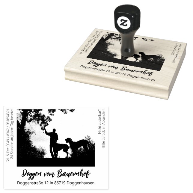 Sello De Caucho Great Dane Big  Gummistempel (Sellado)