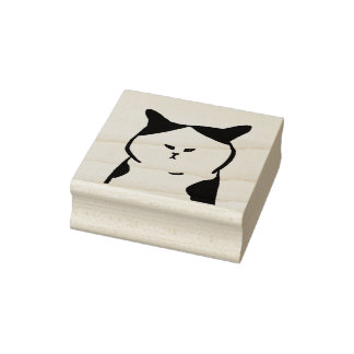 Sello De Caucho Grumpy centerpart cat stamp