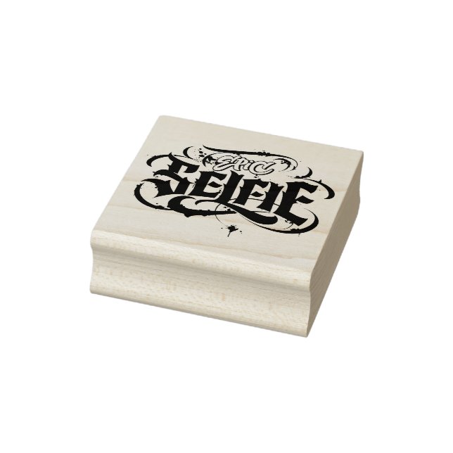 Sello De Caucho Grunge Tattoo Lettering Epic Selfie Skateboard (Sello)