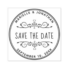 Sello De Caucho Guardar el Corazón de Fecha Crear su propia direcc