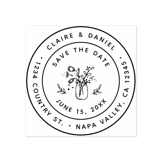 Sello De Caucho Guardar la fecha de la dirección de devolución de  (Impresión)