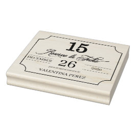 Sello De Caucho Guardar la fecha en español para Quinceanera