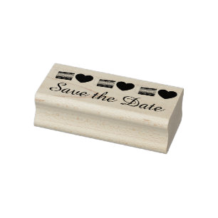 Sello De Caucho Guardar la marca de los corazones de amor de la ca