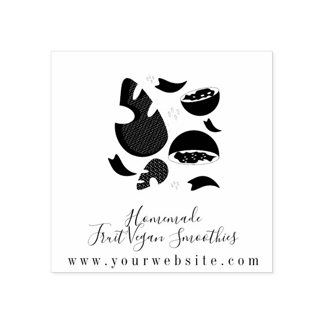 Sello De Caucho Guava Smoothie de frutas de negocios (Impresión)