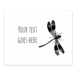 Sello De Caucho Guay Dragonfly agrega tu texto personal