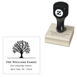 Sello De Caucho Guay Trendy Family Name Tree Text Return Address