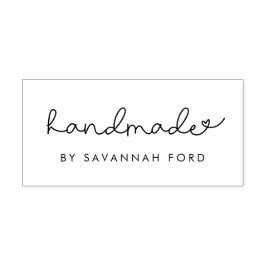 Sello De Caucho Guión corto simple hecho a mano